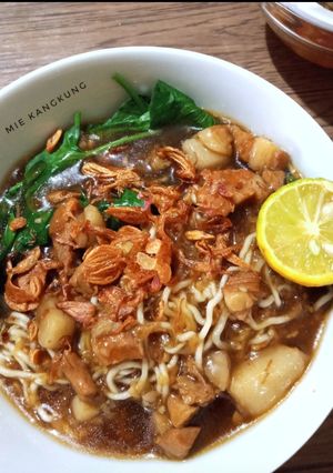 Foto resep Mie kangkung