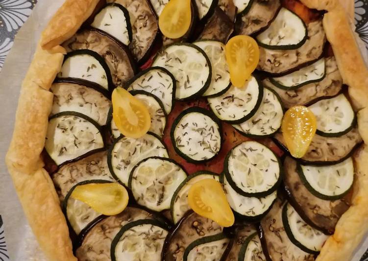 La Recette Pas à Pas Tarte courgette aubergine