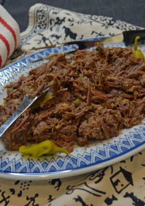A picture of Mississippi Pot Roast in the Instant Pot.