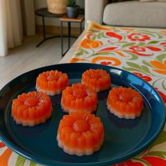 A picture of Agar Agar Strawberry Coconut Pudding.