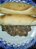 Chaparritas con salsa de champiñones