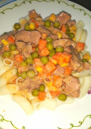 Zöldséges sertésragu recept fotója