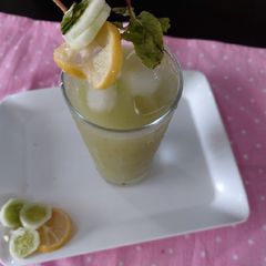 A picture of Cucumber mint drink refreshing and tasteful summer specially.