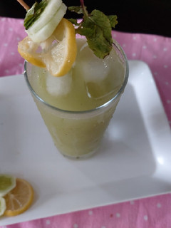 A picture of Cucumber mint drink refreshing and tasteful summer specially.