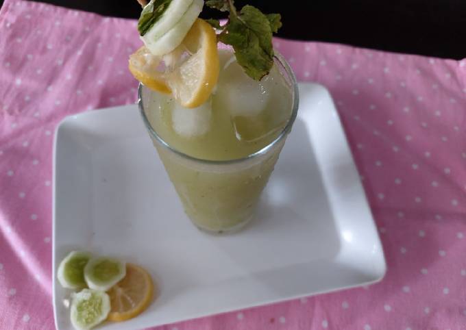 Cucumber mint drink refreshing and tasteful summer specially