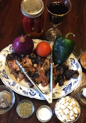 A picture of California Farm Pulled Pork Cassoulet Dinner.