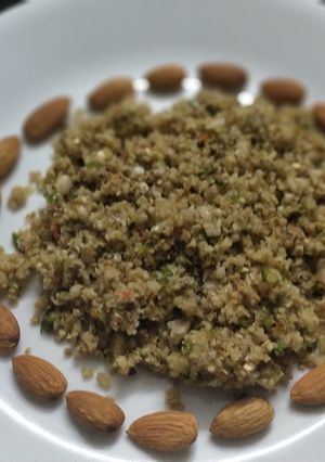 A picture of Almond Peanut Flaxseed chutney.