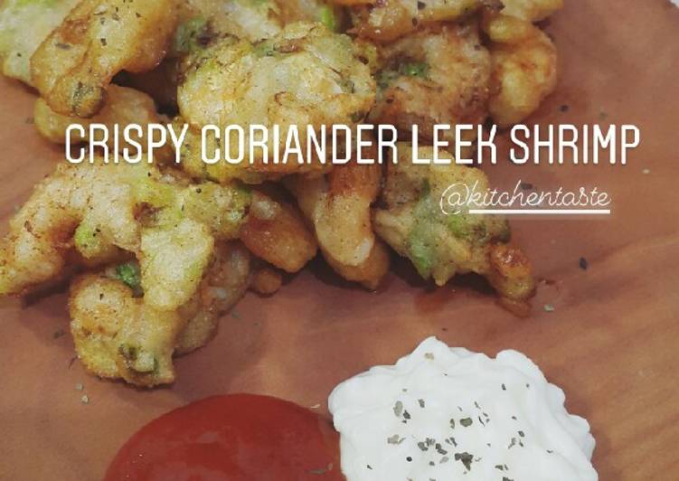 Crispy Coriander Leek Shrimp ala Kitchentaste