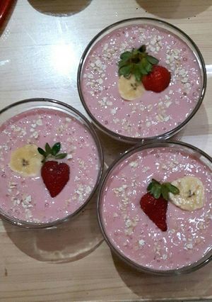 Foto resep Smothies Banana Strawberry