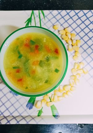 A picture of Sweet corn🌽 soup.