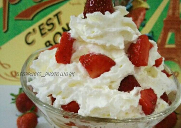 Langkah Mudah untuk Membuat Chantilly Fraise, Sempurna