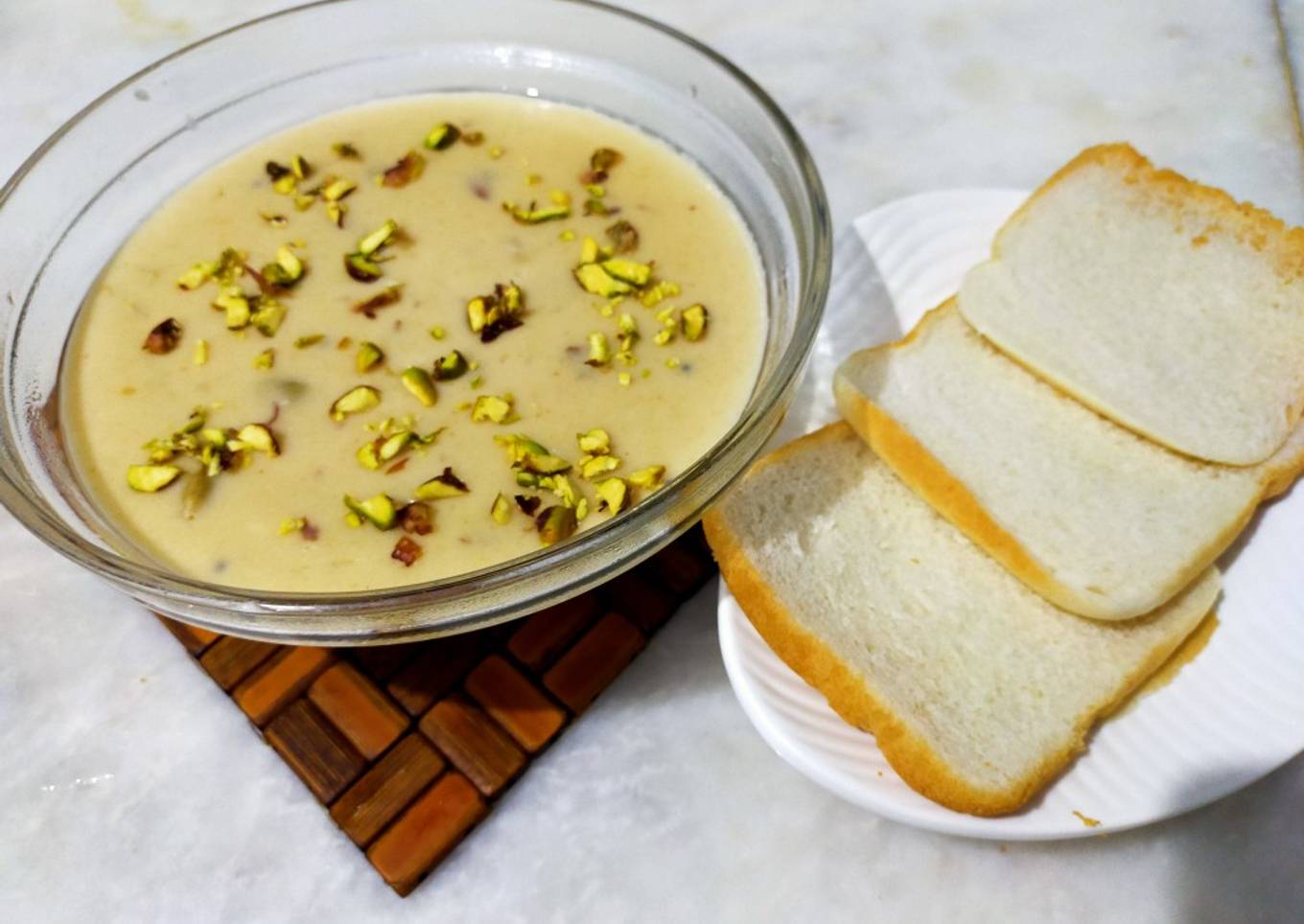 Leftover bread kheer /firni