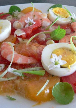 Une photo de Salade de printemps terre mer