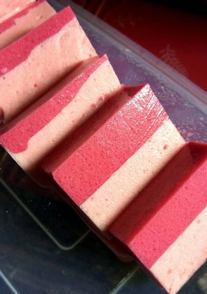 Foto resep Puding Busa Strawberry