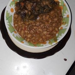 A picture of Beans with dryfish.