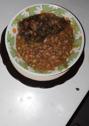 A picture of Beans with dryfish.