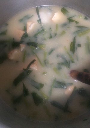 Foto resep Santan Kangkung Tahu Pedas