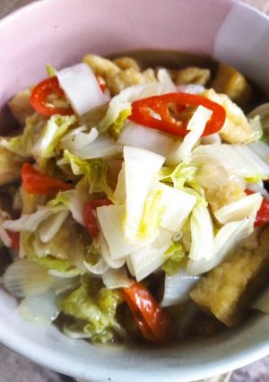 Foto resep Tumis Sawi Putih dan tahu