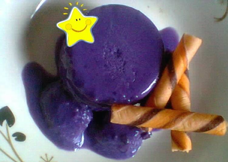 Langkah Mudah untuk Menyiapkan Es Krim Ubi ungu yang Lezat Sekali
