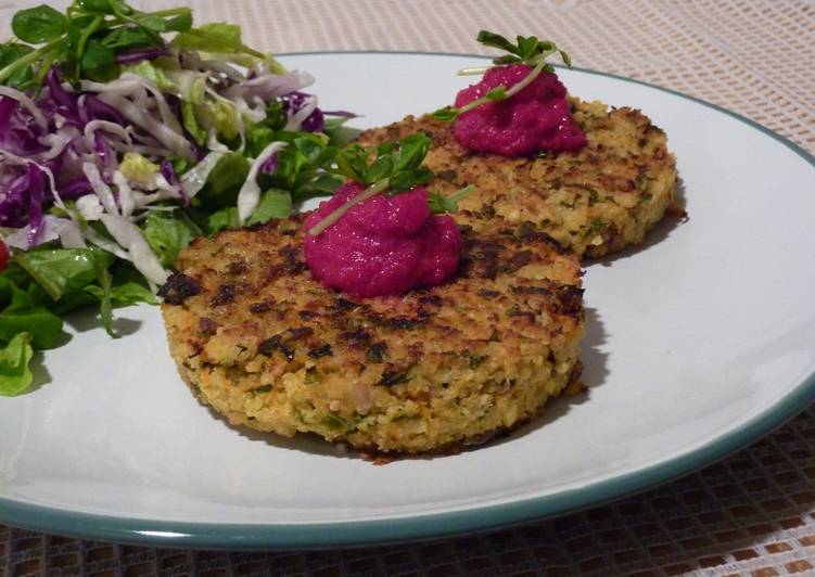 Hamburguesas de mijo y garbanzos