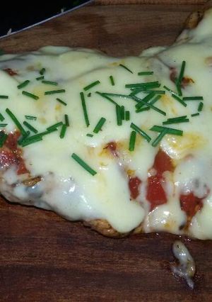 Una foto de Matambre de cerdo a la pizza perita