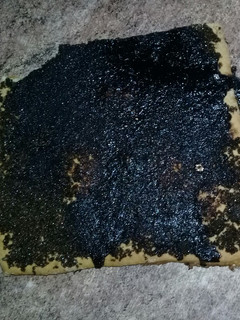 Una foto de Tortita negra rectangulares