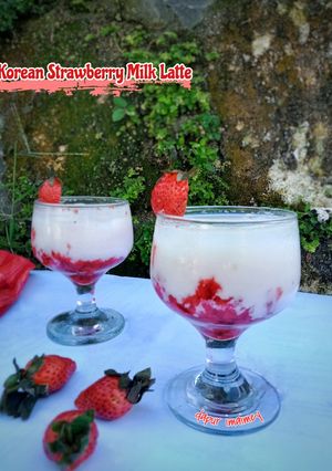 Foto resep Korean Stowberry Milk Latte