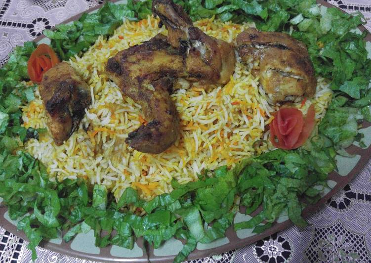 Recipe of Favorite Chicken Tikka Biryani Baghair Oil ke 😊😋