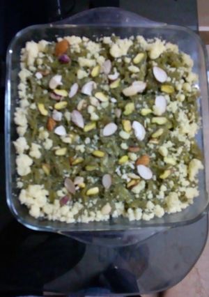 A picture of Green Kaddo ka halwa.