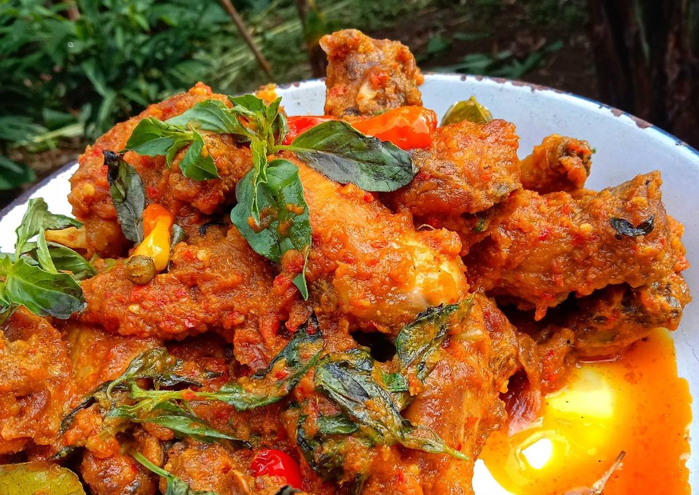 Ayam rica pedas (kemangi)