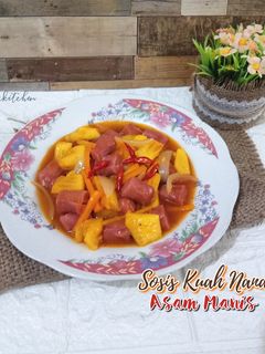Foto resep Sosis Kuah Nanas Asam Manis