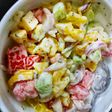Greek salad with ranch dressing