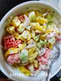 Greek salad with ranch dressing