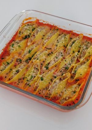 Une photo de Conchiglionis farcis aux 2 poissons
