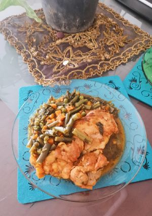 صورة لوصفة فراخ بالخضار