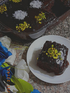 صورة لوصفة كيكة دارك شوكليت 😋