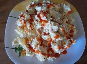 Una foto de Ensalada de atún y papa