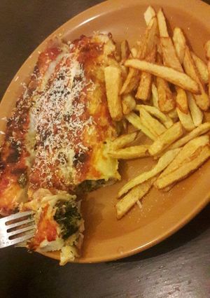 Una foto de Canelones de verdura y carne