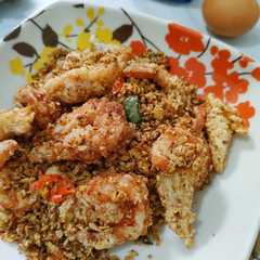 A picture of Udang Goreng Oatmeal.