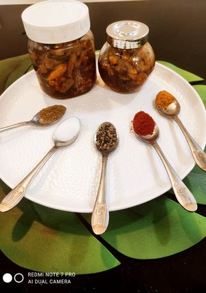 A picture of Winter special mix vegetable Pickle.