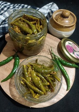 हरी मिर्च का आचार hari mirch ka achar रेसिपी मुख्य फोटो