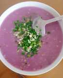 Canh khoai mỡ nấu thịt băm