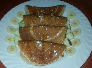 صورة لوصفة بانكيك بالموز Banana pancake
