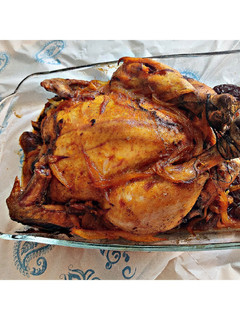 عکسی از دستور مرغ شکم پر 🍗