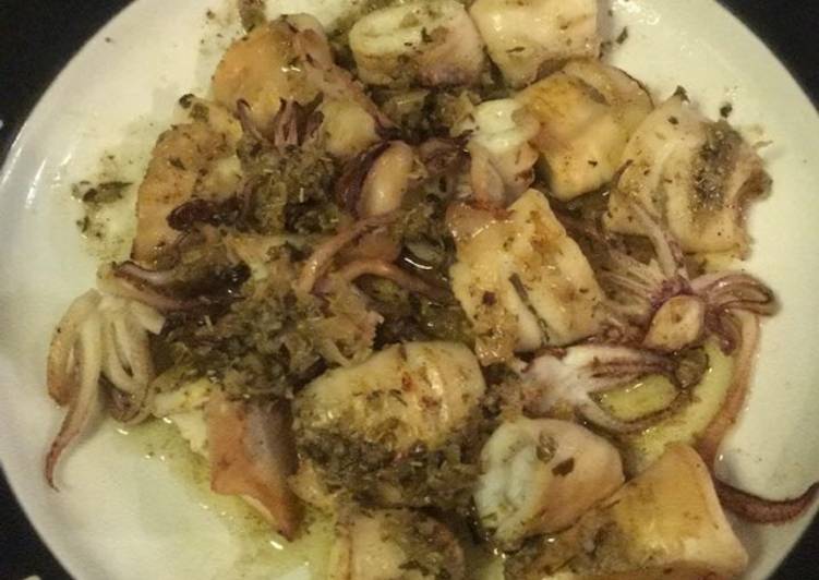 Cara Gampang Membuat Cumi Lemon garlic simple dan mudah ala Portugal 🇵🇹, Lezat Sekali