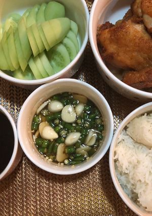 รูปของ ไก่กรอบซอสน้ำปลาพร้อมสูตรพริกน้ำปลาร้านดัง