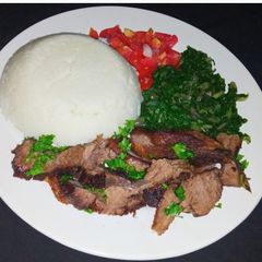 A picture of Simple oven fried beef steak.