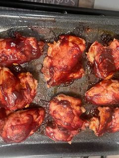 A picture of Simple Baked BBQ chicken.
