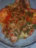 Mojarra rellena de verduritas