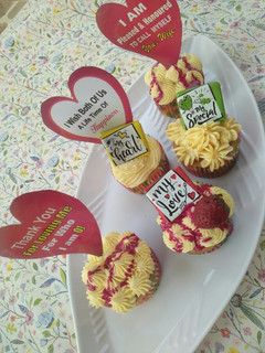 A picture of Strawberry cupcakes.